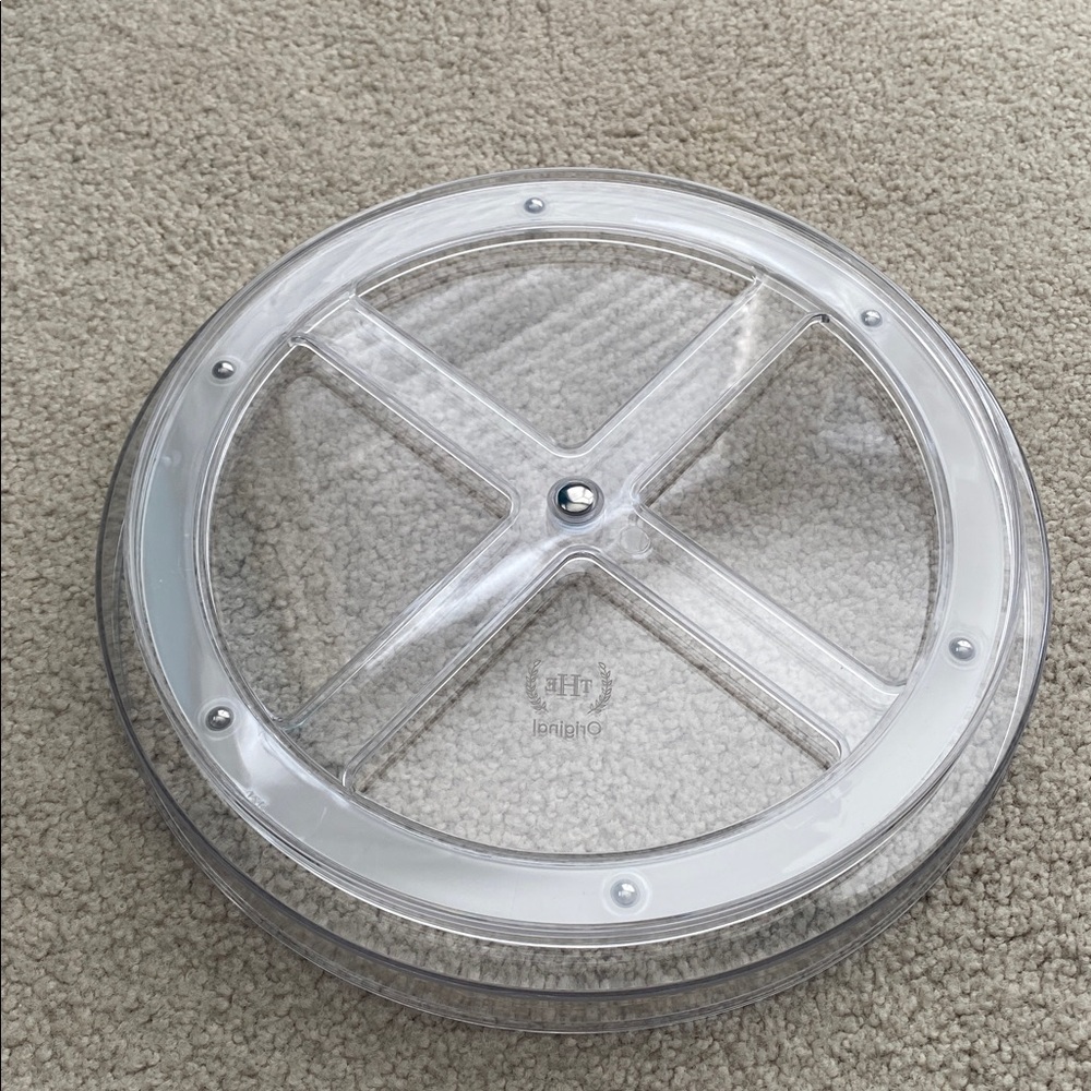 The Home Edit clear Turntable or Lazy Susan in new condition.